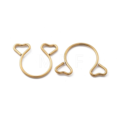 304 Stainless Steel Heart Clip on Nose Rings AJEW-A062-01B-G-1