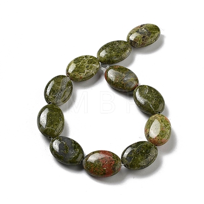 Natural Unakite Beads Strands G-P528-M17-01-1