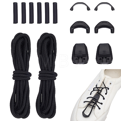 Polyester Quick Release Shoelace Kits DIY-WH0786-63-1