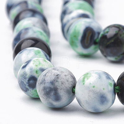 Dyed Natural Fire Crackle Agate Beads Strands G-T098-02B-05-1