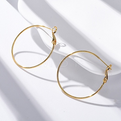 Brass Hoop Earrings EJEW-R014-17B-G-1