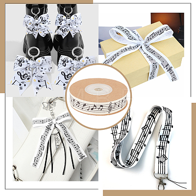 10M Printed Polycotton Ribbons SRIB-CY0001-48-1