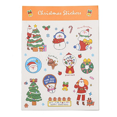 Christmas Theme Paper Sticker AJEW-Q151-02F-1