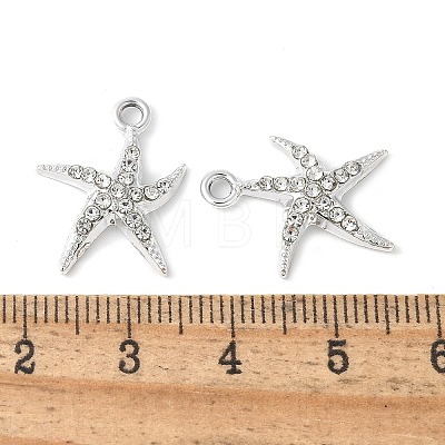 Alloy Crystal Rhinestone Pendants X-PALLOY-E775-16P-1