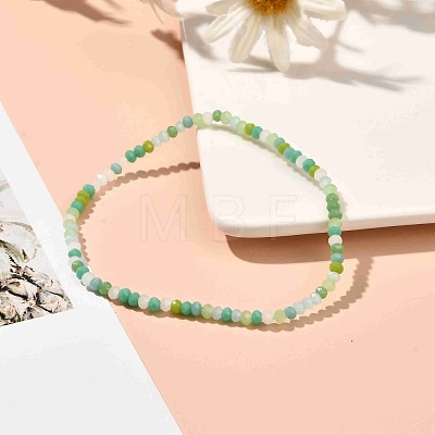 Faceted Round Glass Beads Stretch Bracelet for Teen Girl Women BJEW-JB07072-01-1