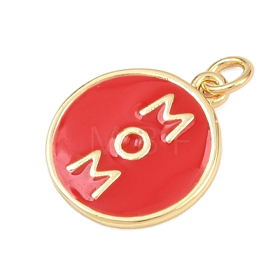 Brass Enamel Pendants KK-L251-02G-C02-1