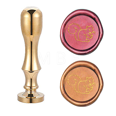 Brass Wax Seal Stamp & Handles AJEW-CP0003-048-C-1