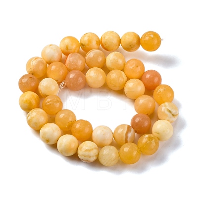 Natural Yellow Jade Beads Strands LS-G-F591-17-10MM-1