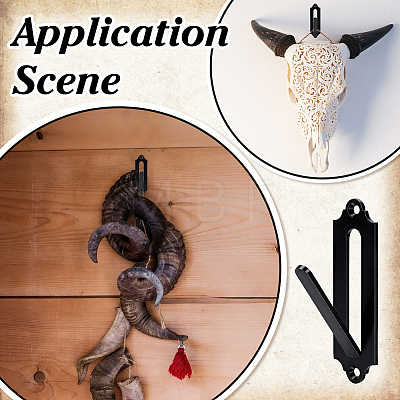 Carbon Steel Animal Bone Wall Hooks AJEW-WH0816-619EB-1