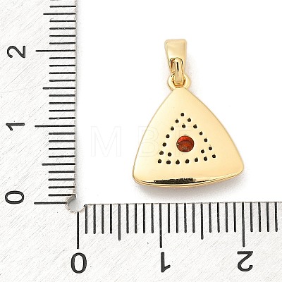 Brass Micro Pave Cubic Zirconia Pendents KK-M303-02G-10-1