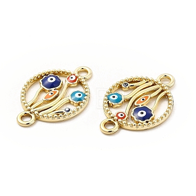 Alloy Enamel Connector Charms FIND-H039-09G-1