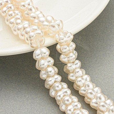 Transparent Spray Painted Glass Beads Strands GLAA-P066-01C-1