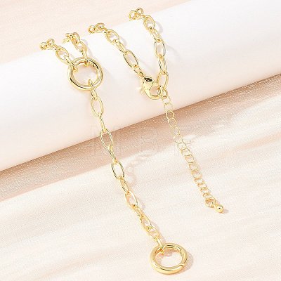 Brass Cable Chain Y Lariat Necklaces NJEW-H087-06C-G-1