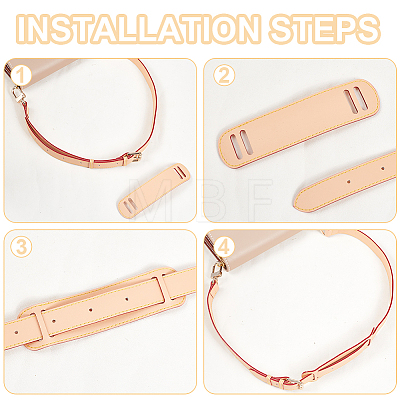 Adjustable Cowhide Leather Shoulder Strap FIND-WH0111-414-1