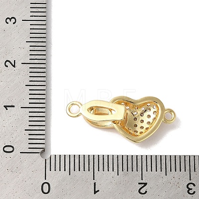 Brass Micro Pave Cubic Zirconia Fold Over Clasps KK-B098-02G-1
