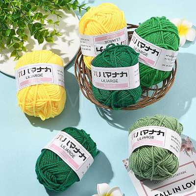12 Skeins 4 Colors 4-Ply 60%Polyester 40%Acrylic Blended Yarn OCOR-FS0001-07B-1