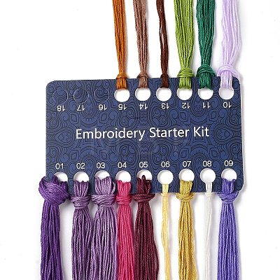 DIY Mushroom Pattern Embroidery Starter Kits DIY-L068-01A-1
