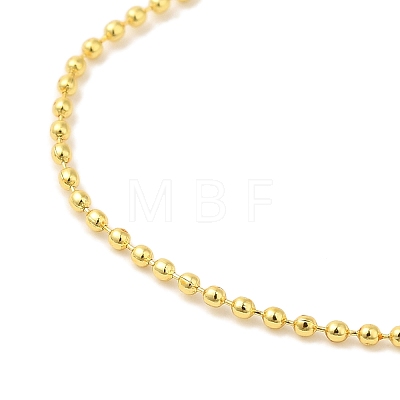 Brass Ball Chain Necklaces NJEW-B119-06G-1