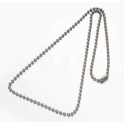 Hot Selling 304 Stainless Steel Ball Chain Necklace NJEW-E045-13P-1