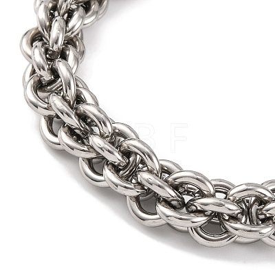 201 Stainless Steel Rope Chain Necklace NJEW-F222-38P-09-1