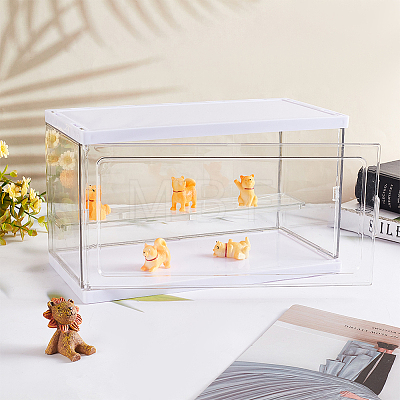 2-Tier Assemble Acrylic Minifigures Display Case ODIS-WH0038-13-1