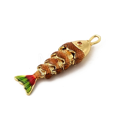 Brass Enamel Pendants KK-CJC0013-15G-01-1