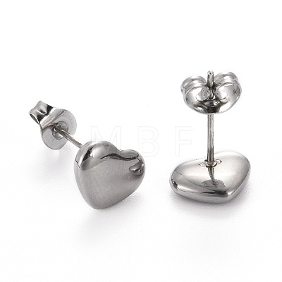 Heart 304 Stainless Steel Jewelry Sets SJEW-H302-09-1