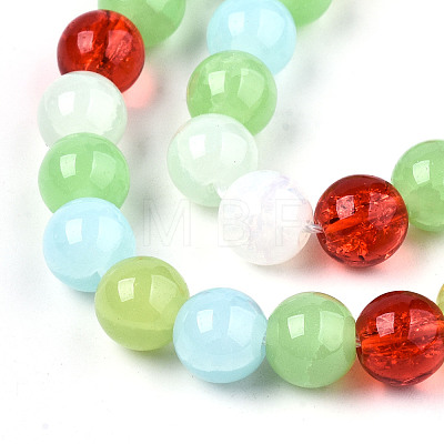 Imitation Jade Glass Beads GLAA-S192-001F-1