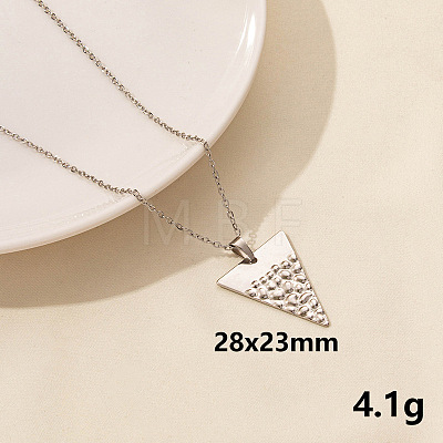 304 Stainless Steel Triangle Pendant Necklaces ZZ2902-5-1