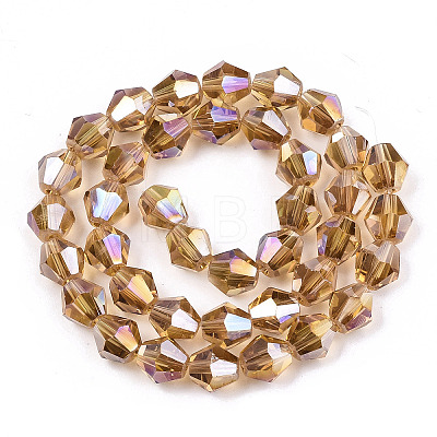 Electroplate Glass Beads Strands LS-EGLA-Q118-6mm-B-1