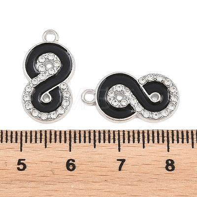 Alloy Black Enamel Pendants FIND-C095-08P-1