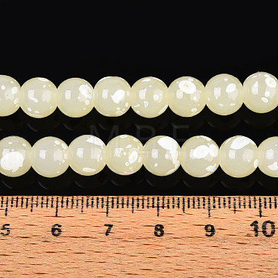 Baking Paint Glass Beads Strands DGLA-N015-8mm-08-1