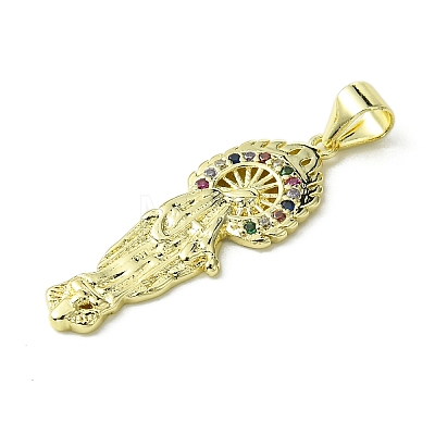 Brass Micro Pave Cubic Zirconia Pendants KK-H472-43G-01-1