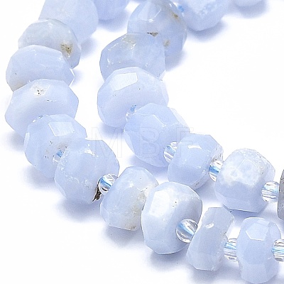 Natural Blue Lace Agate Beads Strands G-F715-033A-1