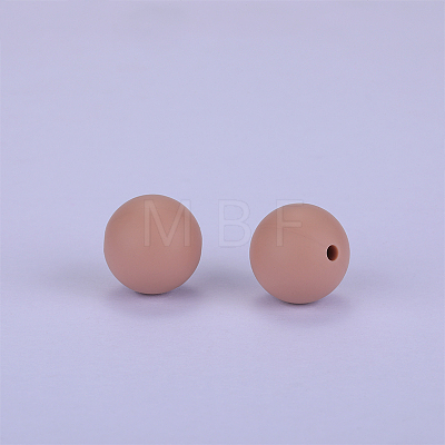 Round Silicone Focal Beads SI-JX0046A-111-1