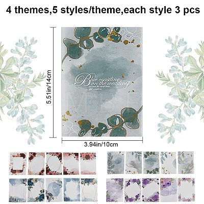 Gorgecraft 4 Sets 4 Styles Floral Translucent Scrapbook Paper Pads SCRA-GF0001-08-1