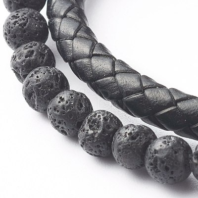 Natural Mixed Stone Round Beads Multi-strand Bracelets BJEW-JB06566-1