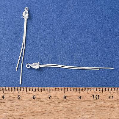 Brass Pave Clear Cubic Zirconia Big Pendants CU-CBAEC99-03S-1
