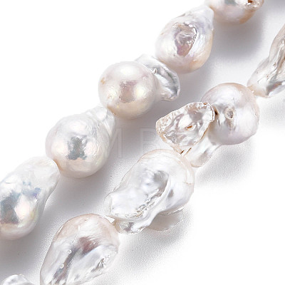 Natural Baroque Pearl Keshi Pearl Beads Strands PEAR-S019-05B-1