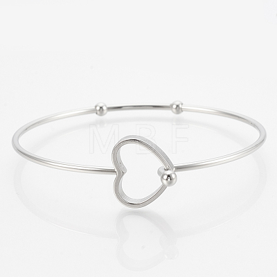 Tarnish Resistant 304 Stainless Steel Bangles LS-STAS-N084-03-1