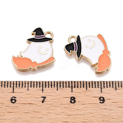 Halloween Theme Rack Plating Alloy Enamel Pendants ENAM-N056-360-1