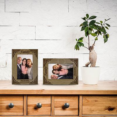 Natural Wood Photo Frames AJEW-WH0292-058-1