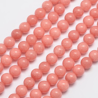 Natural Malaysia Jade Beads Strands G-A146-6mm-B08-1