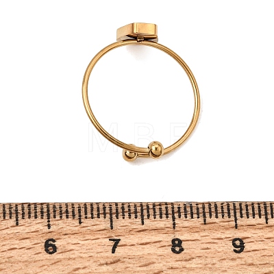 Teardrop 304 Stainless Steel Open Cuff Bangle Makings with Bezel Tray SA-CBABF3F-02G-01-1