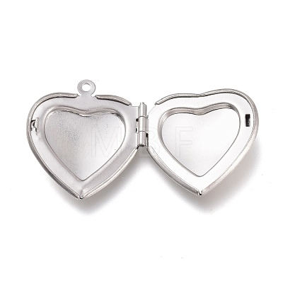 Tarnish Resistant 316 Stainless Steel Locket Pendants STAS-Z010-02-1