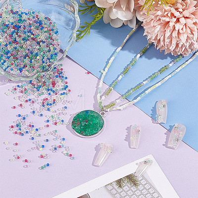 9000Pcs 9 Colors Luminous Glow in the Dark Glass Beads GLAA-PH0003-23-1