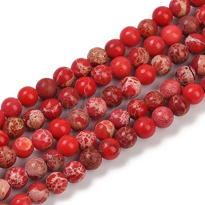 Dyed Natural Regalite/Imperial Jasper/Sea Sediment Jasper Beads Strands G-B124-C04-1