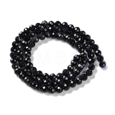 Synthetic Blue Goldstone Beads Strands G-A233-A01-01-1