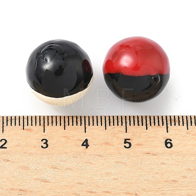 Brass Enamel Beads KK-G548-03-1
