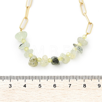 Natural Rutilated Quartz Chip Beaded Necklaces NJEW-C070-04G-05-1